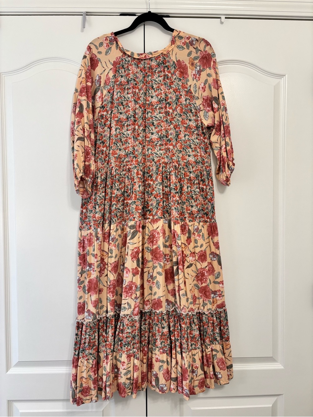 GiGiO Pink Floral Midi Dress with Rose Print - Picture 2 of 4